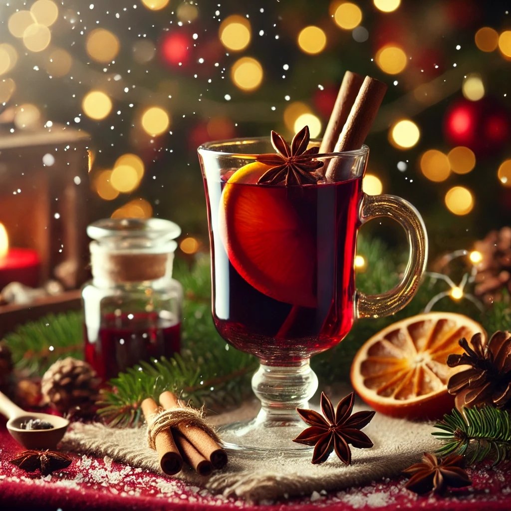 Heiße Weihnachtsgetränke: Glühwein mit Zimt und Orangen