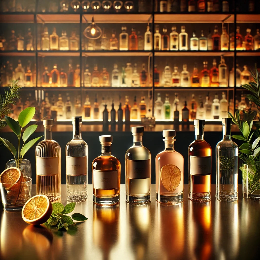 Alkoholfreie Spirituosen – eine Auswahl von Gin, Rum und Tequila-Alternativen.