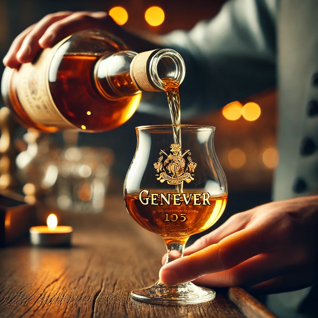 Genever wird traditionell in ein Tulip-Glas eingeschenkt